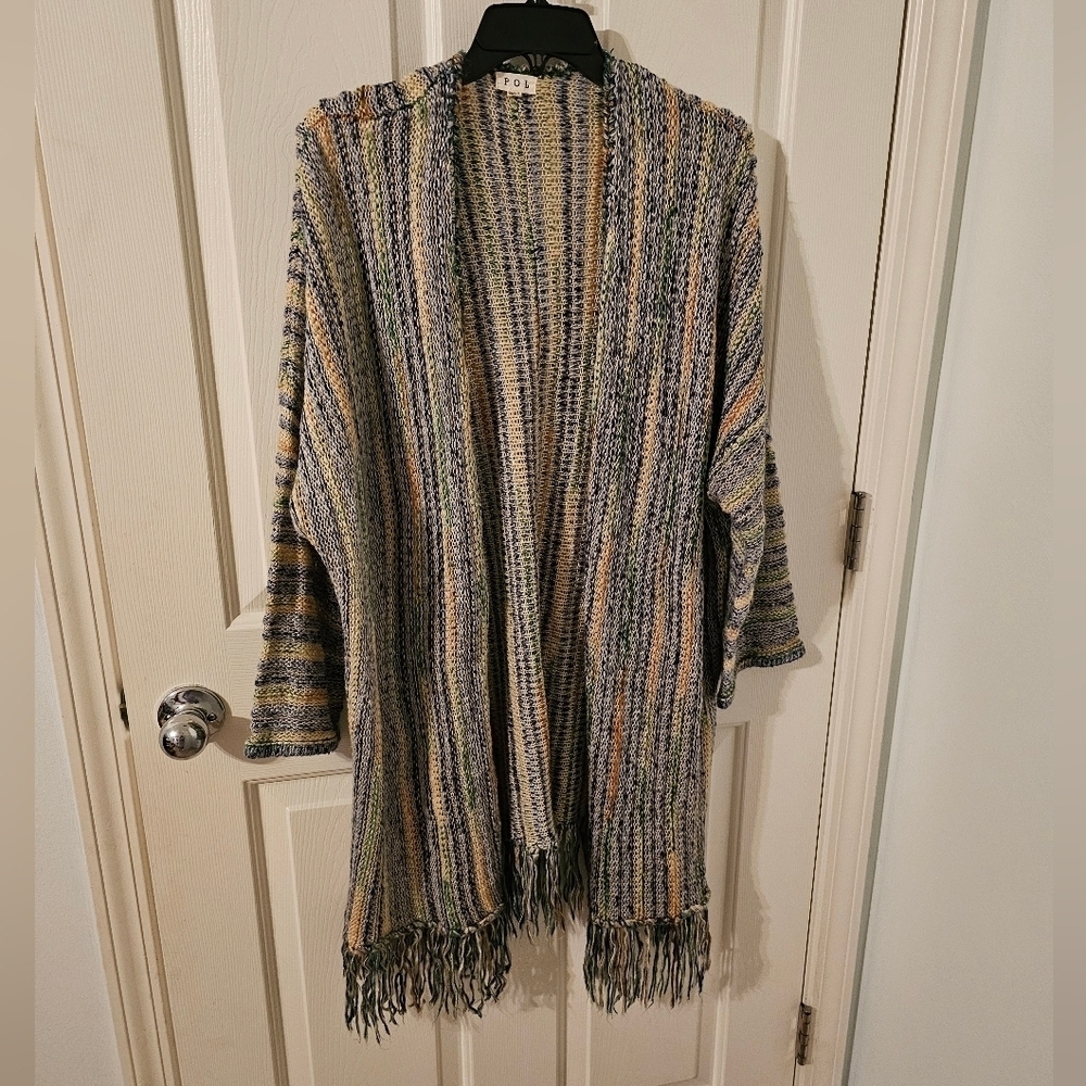 POL Multicolored Crochet Cardigan Size S